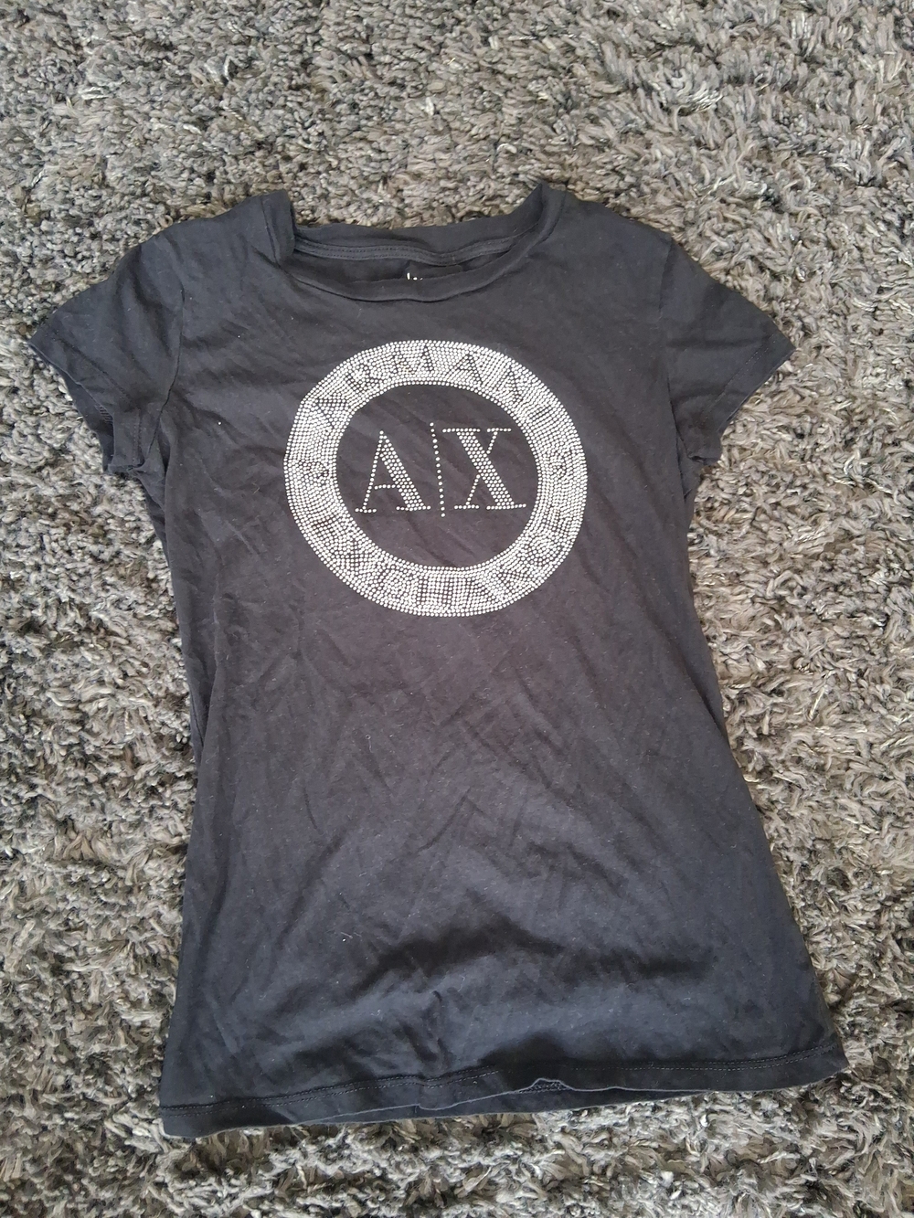 Armani Exchange Women's Black Logo Tee